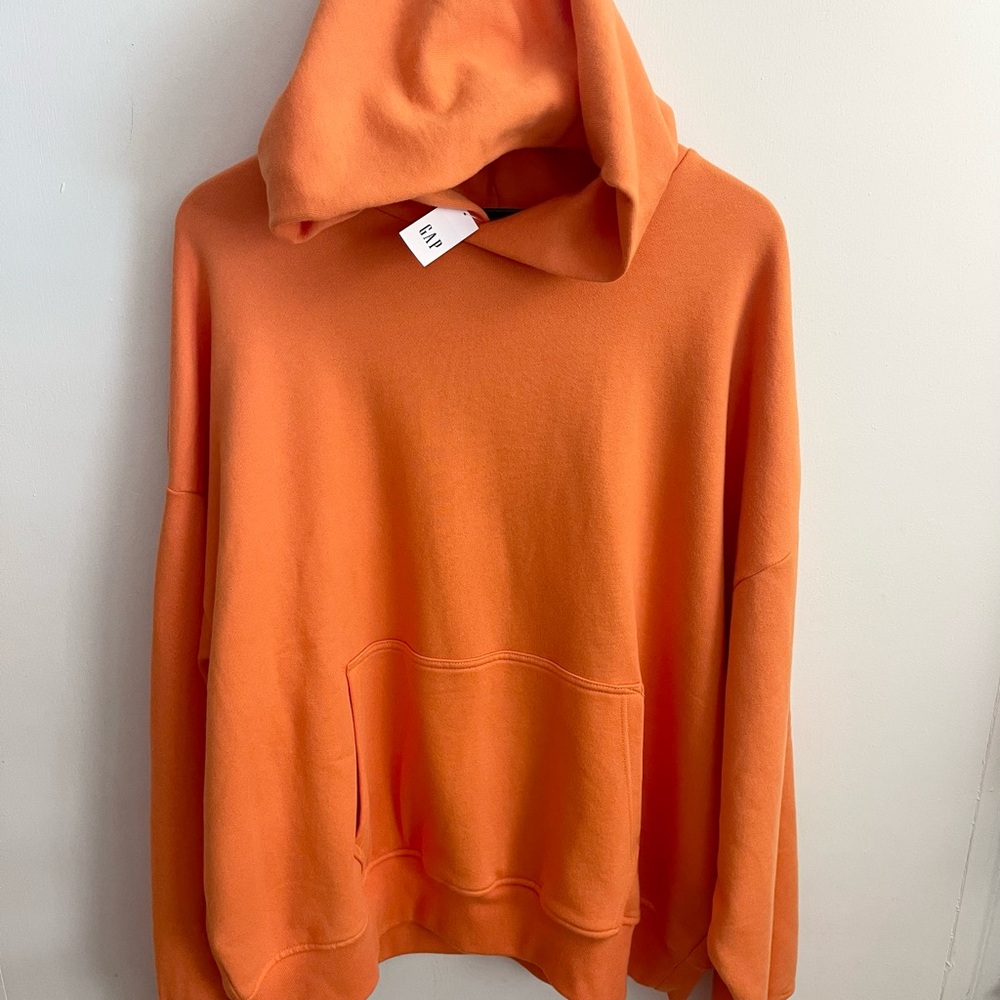 Gap XL Orange Hoodie heavyweight style NWT hi vise color (044)